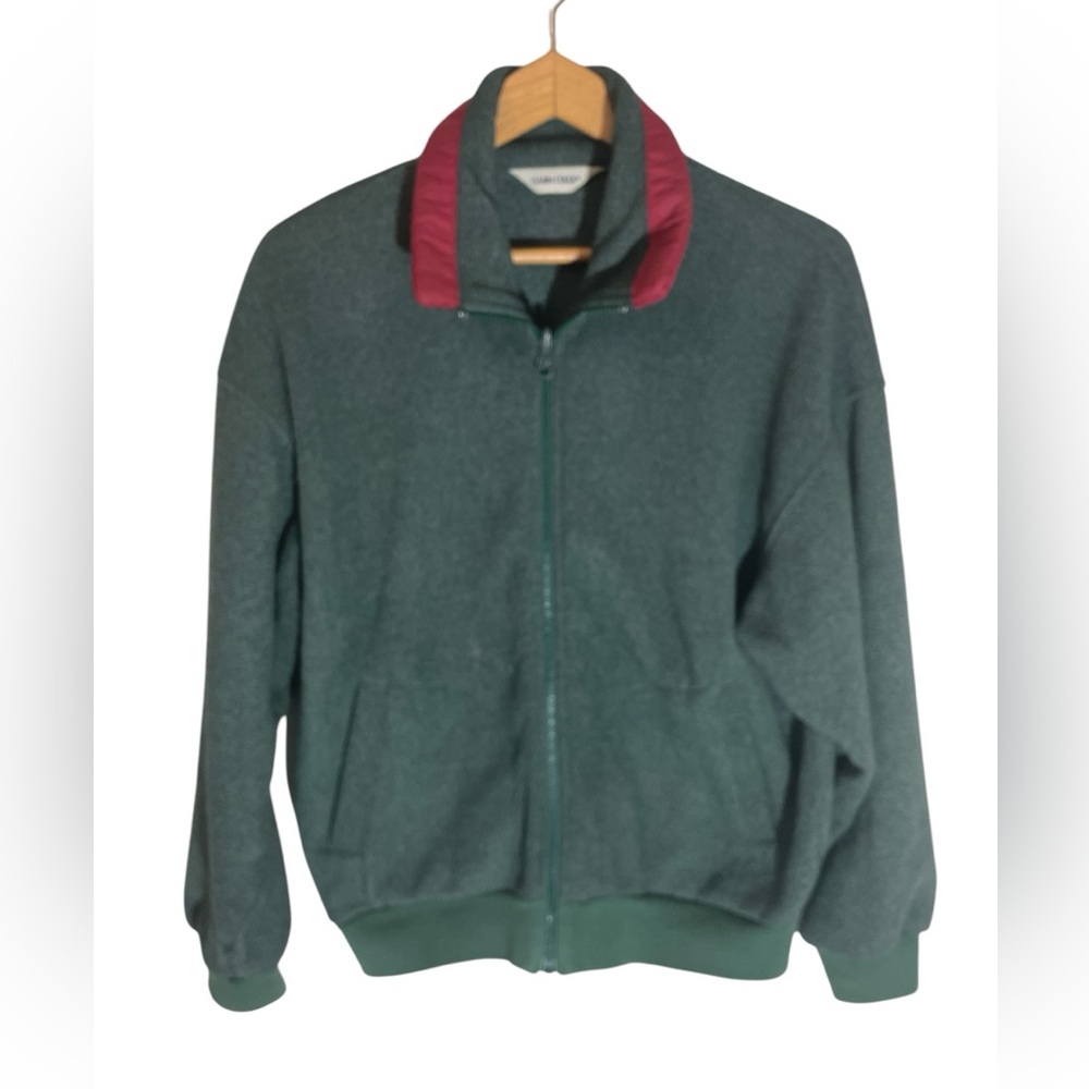 D7- Women’s Medium Green Zip up Cinched Waist Jacket